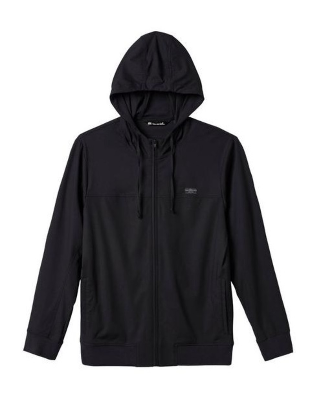 Travis Mathew Men's Black Hooded Windbreaker Jacket. Wanderlust.